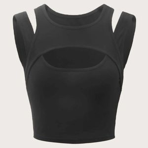 Street life asymmetric neck cut out tank top